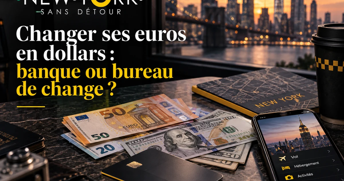Changer des euros en dollars pour un voyage à New York