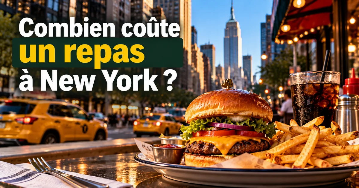 Repas servi dans un restaurant à New York